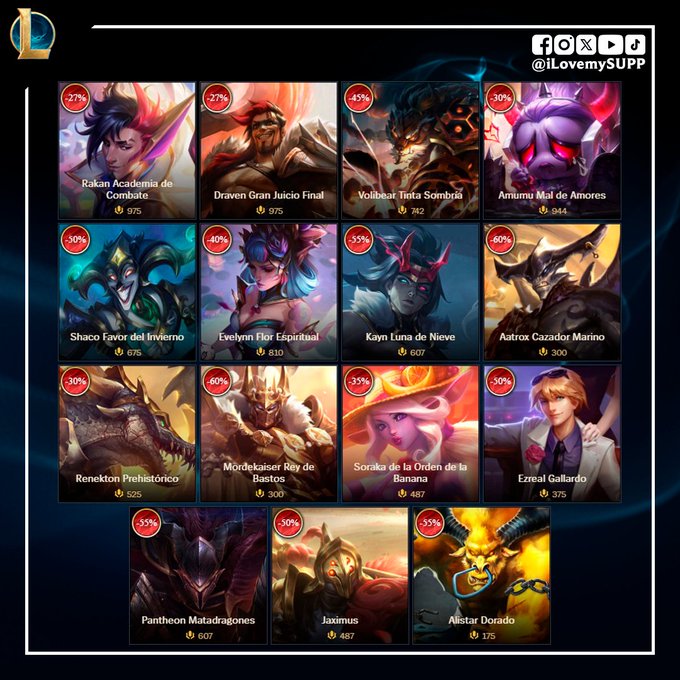 Estas son las skins en descuento para esta semana.