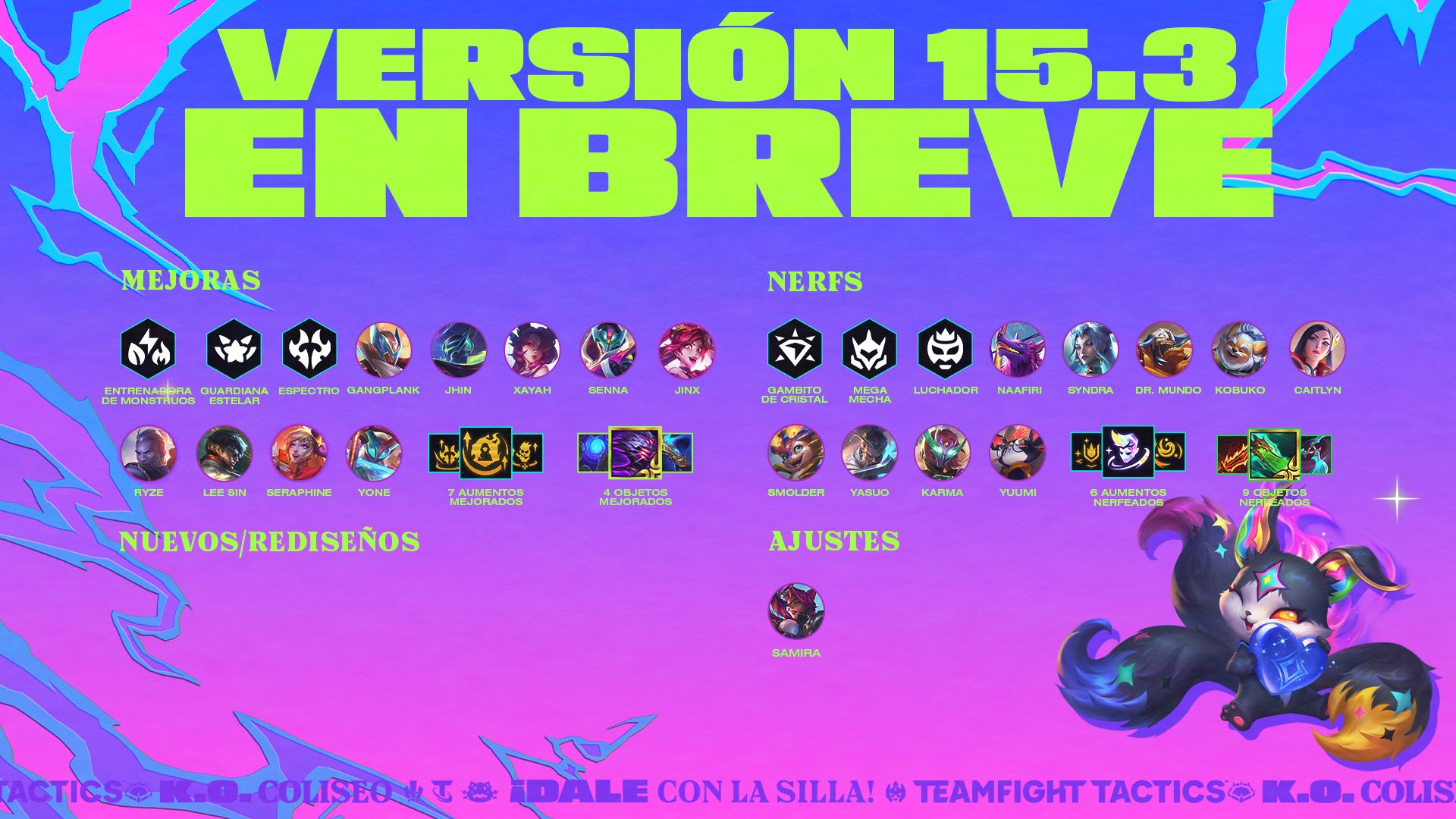La versión 15.3 de Teamfight Tactics ya esta aquí.