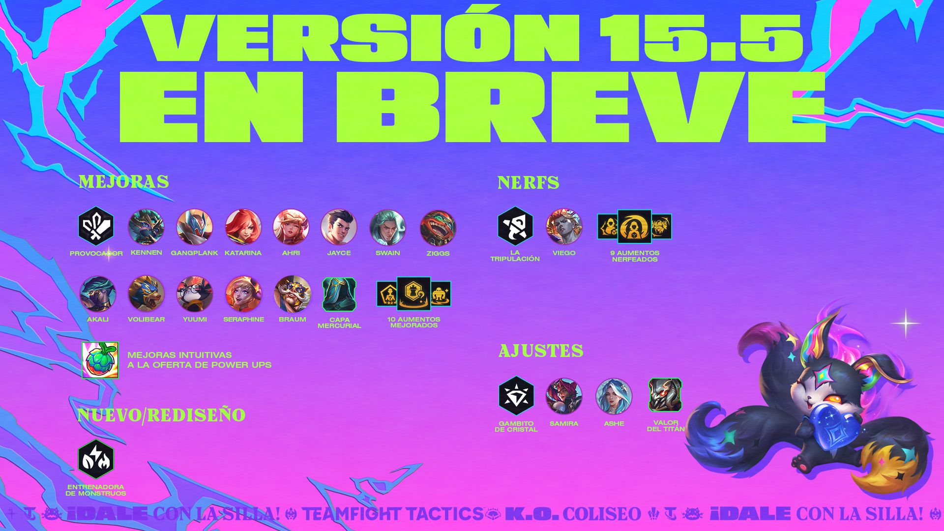 La nueva versión 15.5 de Teamfight Tactics ya esta aquí.