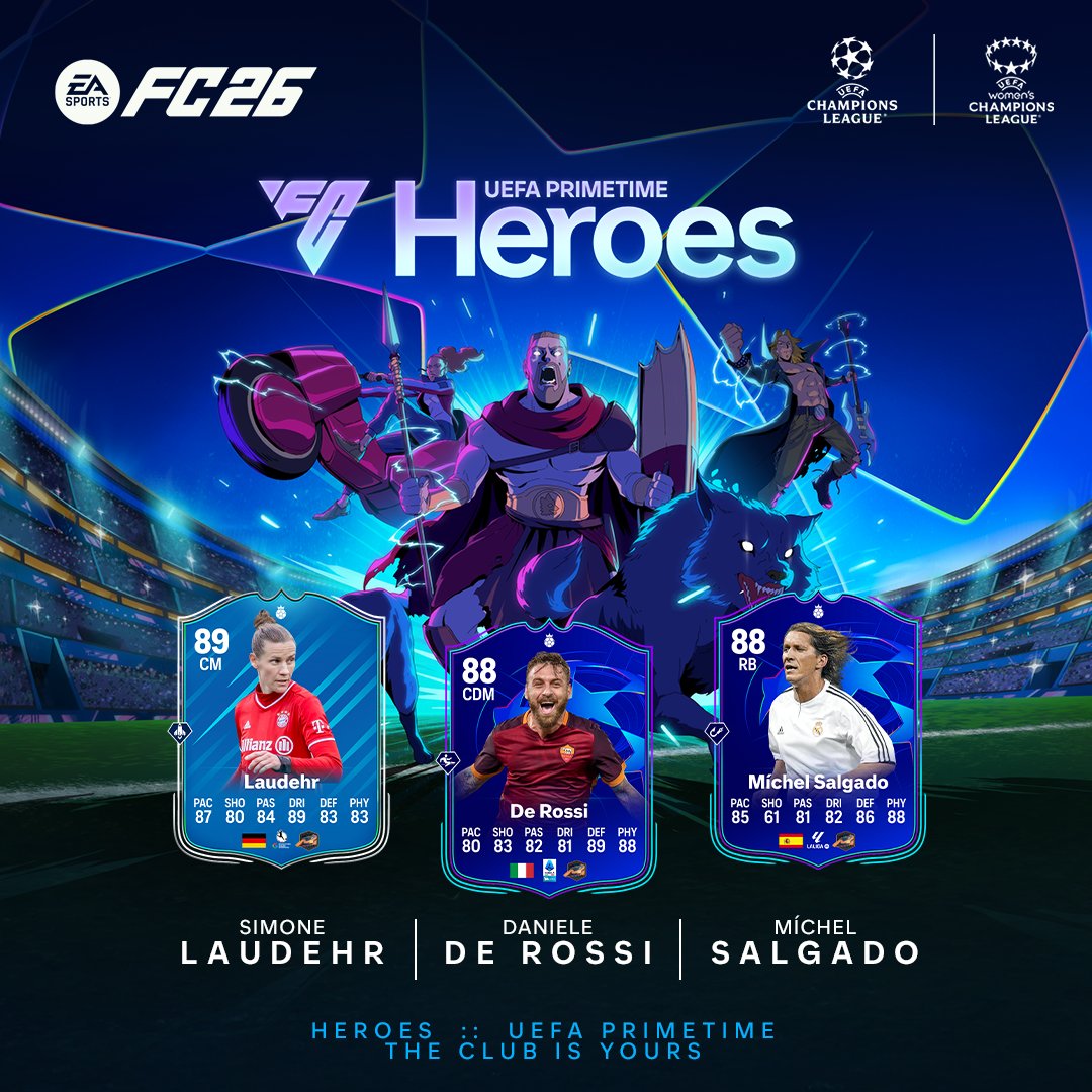 Tres nuevos héroes llegan a EA FC 26.