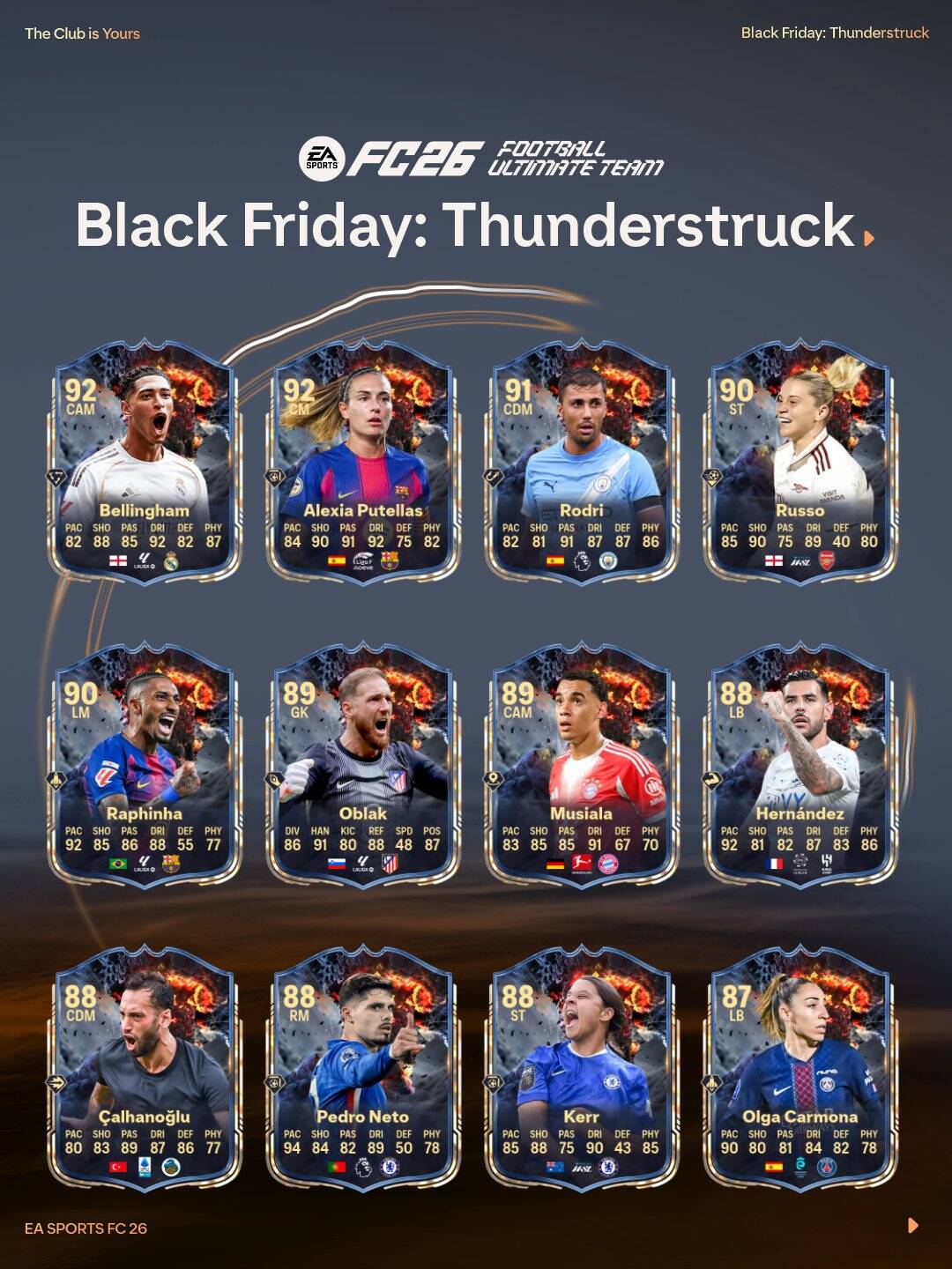 El Black Friday: Thunderstruck llego a EA FC 26.