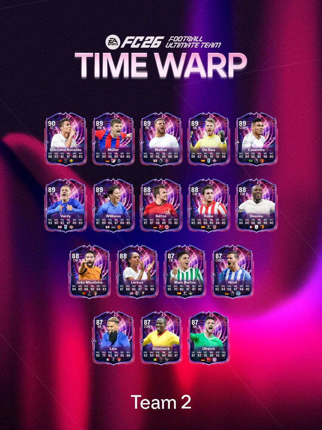 El equipo 2 de los Time Warp ya esta aquí.