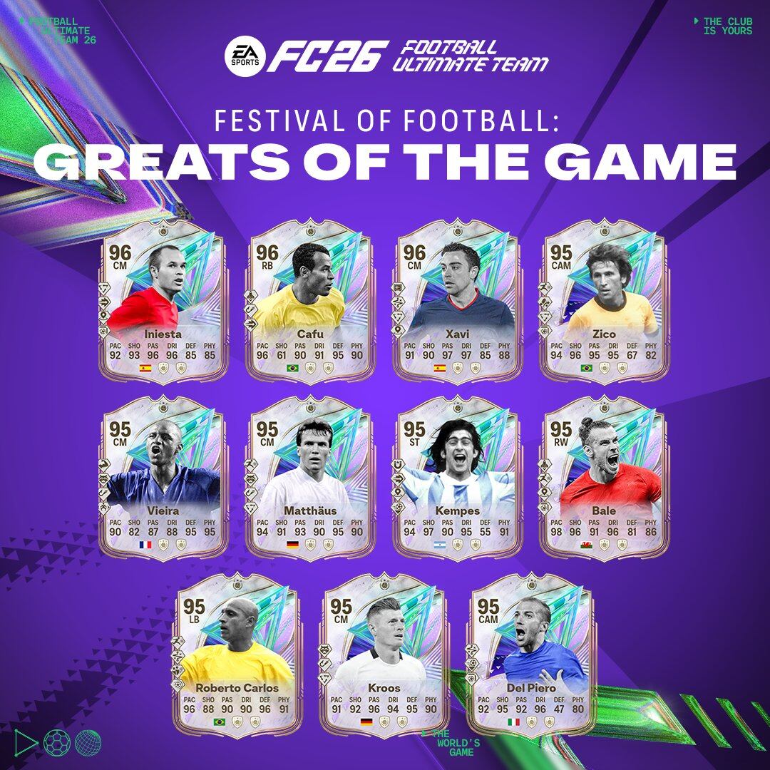 Los Greats of The Game llegan a EA FC 26.