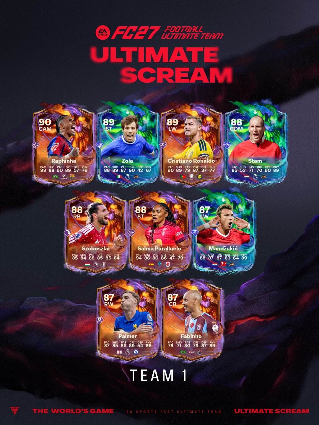 El equipo 1 de los Ultimate Scream llega a EA FC 27 para celebrar Halloween.